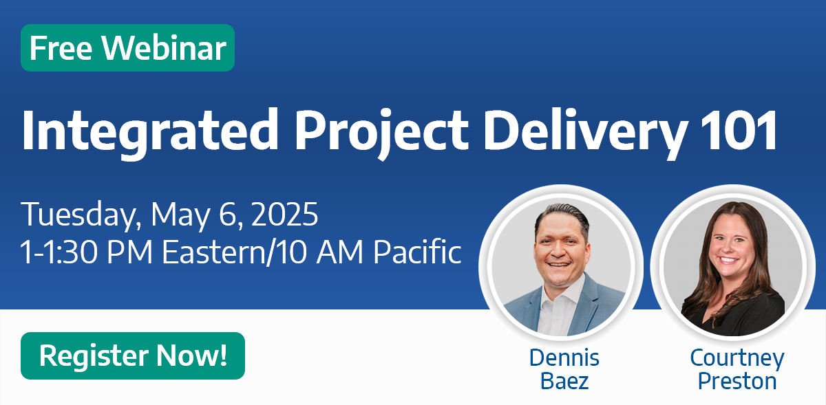 Integrated Project Delivery 101 free webinar graphic